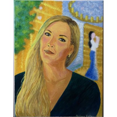 Картина авторская ПОРТРЕТ ДЕВУШКИ в свете ИЛЛЮМИНАЦИИ худ.HELENA KALM Картина авторская ПОРТРЕТ ДЕВУШКИ в свете ИЛЛЮМИНАЦИИ худ.HELENA KALM