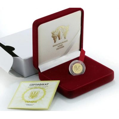 Подарочная золотая монета Signs of the Zodiac Aries Подарочная золотая монета Signs of the Zodiac Aries
