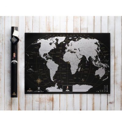 Скретч-карта MY MAP BLACK EDITION silver