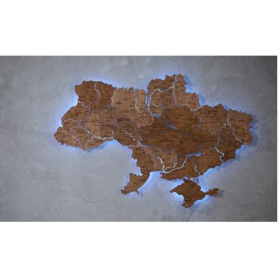 Карта УКРАЇНИ з LED підсвічуванням