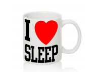 Чашка с надписью 'I LOVE SLEEP'