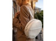 Рюкзак сумка Женская кожаная MAXI white