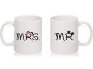 Парные чашки Mr, Mrs, Mouse