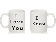 Парные чашки I LOVE YOU, I KNOW