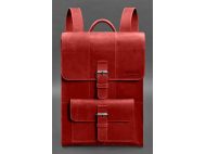 Рюкзак кожаный BRIT red
