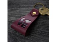 Брелок (нат.кожа) LOVE HEART