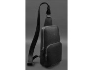 Рюкзак кожаный на одно плечо SAFFIANO black