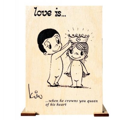 Открытка деревянная LOVE is ... Открытка деревянная LOVE is ...