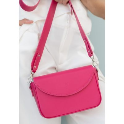 Женская кожаная сумка MOLLY fuchsia
