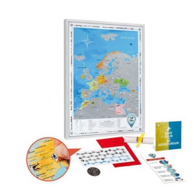 Скретч-карта DISCOVERY MAP EUROPE у рамці