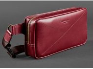 Сумка поясная нат.кожа DROPBAG maxi bordo