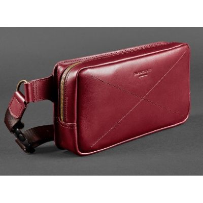 Сумка поясная нат.кожа DROPBAG maxi bordo Сумка поясная нат.кожа DROPBAG maxi bordo