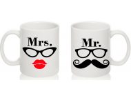 Парні чашки Mr. & Mrs. очкарики