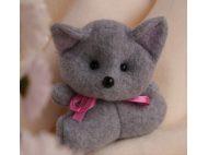 Игрушка мягкая КОТИК серый